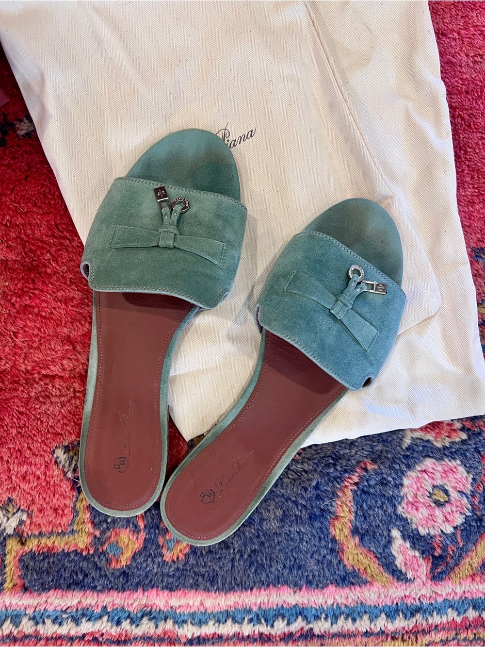 Loro Piana Summer Charms Flat Mules – Size 40 (EU)